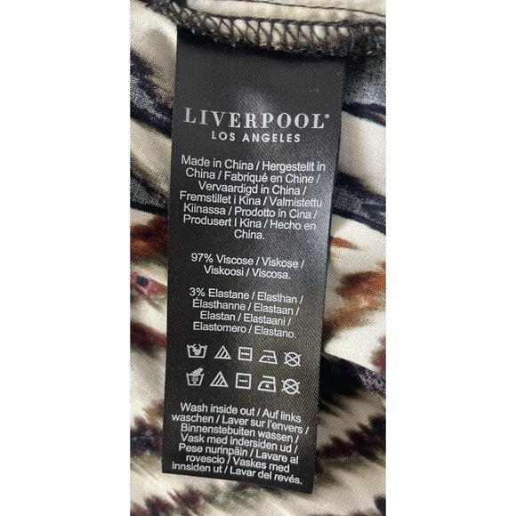 Liverpool Los Angeles Blouse Button Up Allover Patchwork Animal Print Size M NWT - Picture 9 of 16